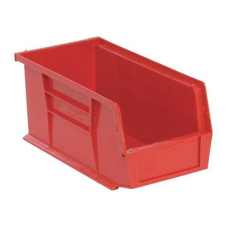 Hang & Stack Storage Bin, Polypropylene, Red, 5 in H, 5 1/2 in W, 10 7/8 in L
