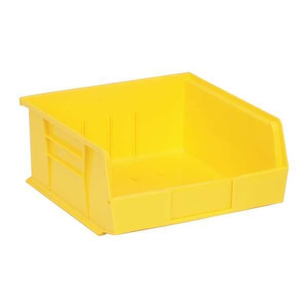 Hang & Stack Storage Bin, Polypropylene, Yellow, 5 in H, 11 in W, 10 7/8 in L