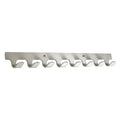 Coat Hook,8 Hooks,24 In W,Satin Aluminum