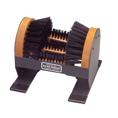 Deluxe Boot Brush, Scraper, Boot/Shoe Scrubber, Elevated Base, Black, 9 in L x 9 in W x 9 in H