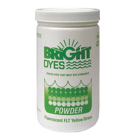 Dye Tracer Powder, Flt Yellow/Green, 1 lb