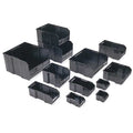 Plastic Divider, Black, 15 1/8 in L, 7 3/4 in H, 6 PK