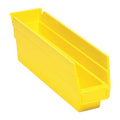 Shelf Storage Bin, Polypropylene, Yellow, 4 in H, 2 3/4 in W, 11 5/8 in L