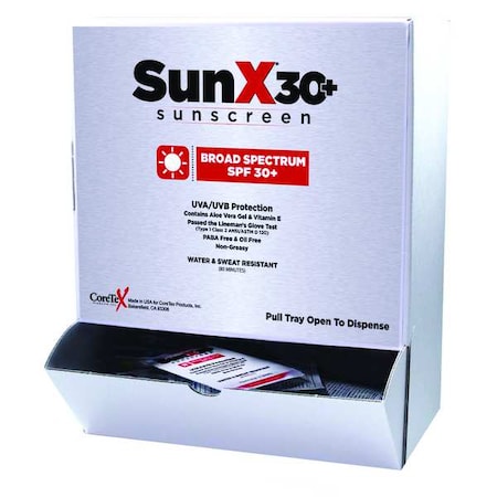 Sunscreen, 1/4 oz Pouch, SPF 30, PK25