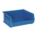 Hang & Stack Storage Bin, Polypropylene, Blue, 7 in H, 16 1/2 in W, 14 3/4 in L