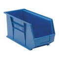 Hang & Stack Storage Bin, Polypropylene, Blue, 9 in H, 8 1/4 in W, 18 in L