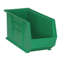 Hang & Stack Storage Bin, Polypropylene, Green, 9 in H, 8 1/4 in W, 18 in L