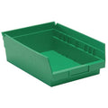 Shelf Storage Bin, Polypropylene, Green, 4 in H, 8 3/8 in W, 11 5/8 in L