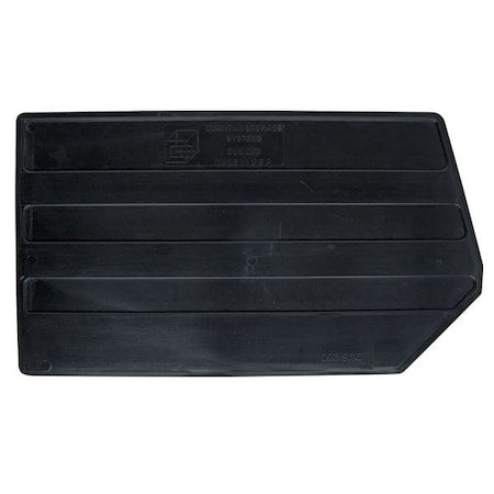 Plastic Divider, Black, 17 1/8 in L, 9 3/4 in H, 6 PK