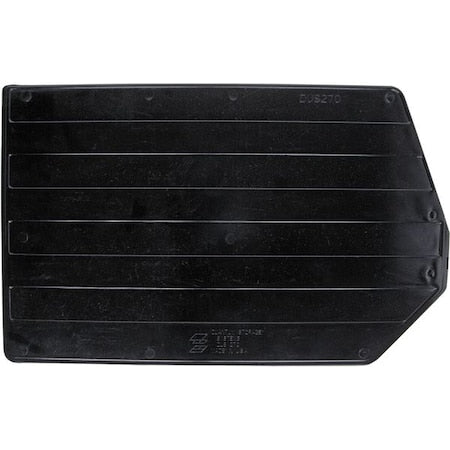 Plastic Divider, Black, 17 in L, 10 1/4 in H, 6 PK