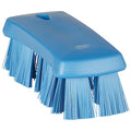 2 5/8 in W Scrub Brush, Stiff, 6 7/8 in L Handle, 6 7/8 in L Brush, Blue, Polypropylene