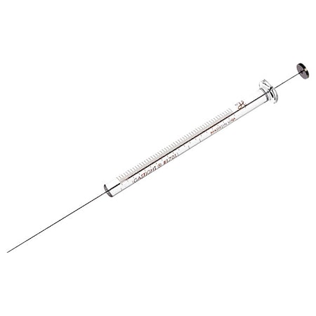 Chromatography Syringe, Borosilicate Glass, PTFE, Stainless Steel, 10 ul, Sterile, Cemented