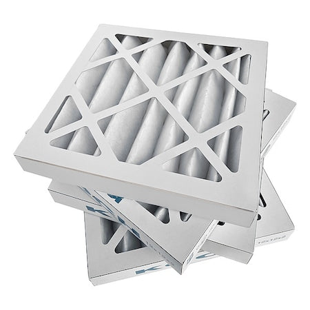 16x16x2 Pleated Air Filter, Cellulose, Paper, MERV 10, 4 PK