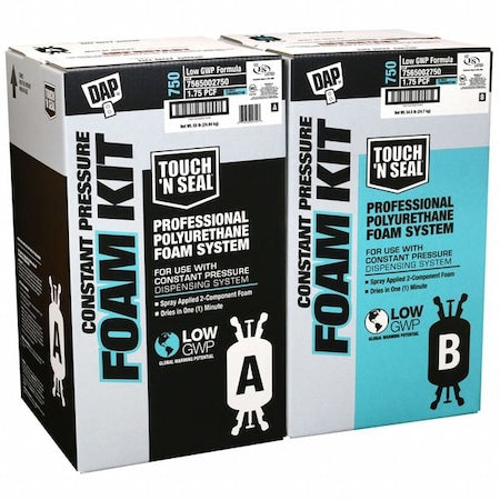 Insulating Spray Foam Sealant, Gun Application Method Cylinder, Cream, 1:1 Expansion Ratio