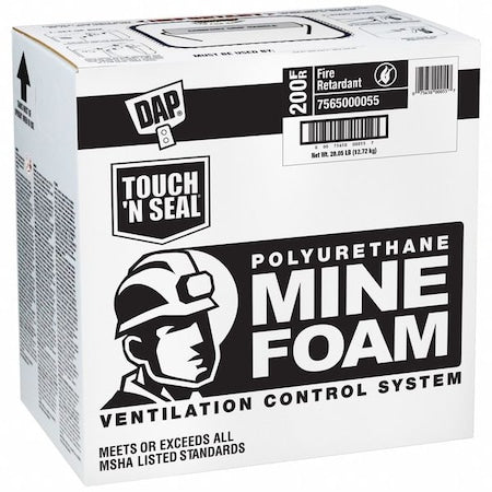 Mine Foam Kit, Gun Application Method Cylinder, Cream, 1:1 Expansion Ratio