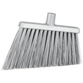 11 3/8 in Sweep Face Angle Broom, Stiff, Synthetic, Gray