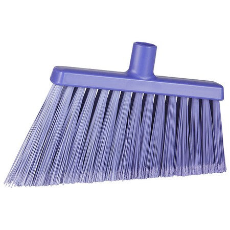 11 3/8 in Sweep Face Angle Broom, Soft, Synthetic, Purple
