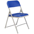Folding Chair, Plastic, Blue, PK4
