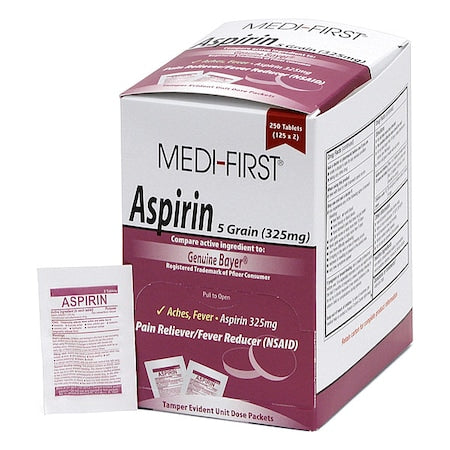 Aspirin Pain/Fever Reducer, 325mg, PK250