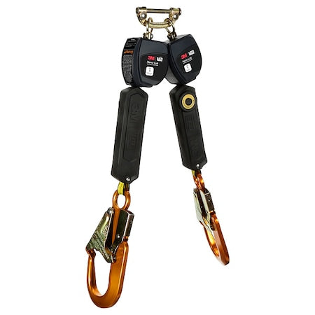 Nano-Lok Personal Twin-Leg Self Retracting Lifeline, Quick-Connect, Steel, 2 Leg(s)