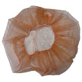 Bouffant Cap, Polypropylene, 24 in Dia., Orange, 100 PK