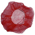 Bouffant Cap, Polypropylene, 21 in Dia., Red, 100 PK