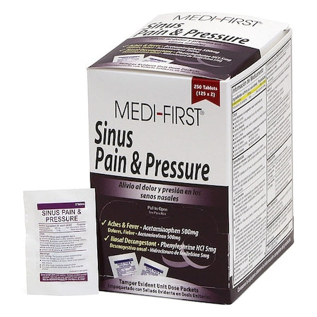 Sinus and Allergy Reliever, Phenylephdrine HCI 5mgmg, 250 Tablets, 125 Doses, PK250
