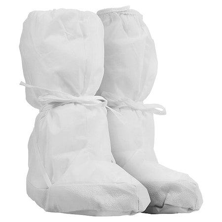 Disposable Boot Covers, SMS, White, Slip Resistant Sole: Yes , S