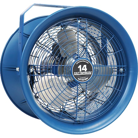 High Velocity Industrial Fan, Ceiling, Column, Floor, Wall Mount, 14 in Blade Dia, 208 to 230/460V
