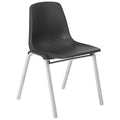Stacking Chair, 8100 Series, Polypropylene Black, PK4