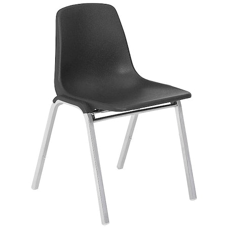 Stacking Chair, 8100 Series, Polypropylene Black, PK4