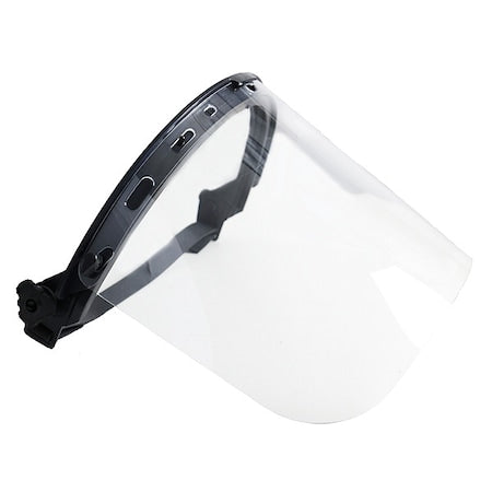 Face Shield, Clear Visor, 8 in Height, Pinlock, Ratchet Suspension