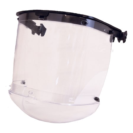 Face Shield, Dark Green Visor, 8 in Height, Pinlock, Ratchet Suspension