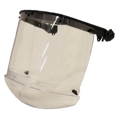 Face Shield, Clear Visor, 8 in Height, Pinlock, Ratchet Suspension