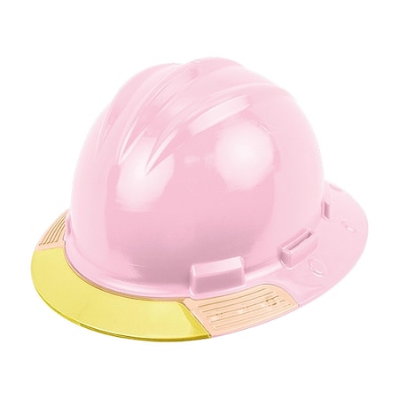 Full Brim Hard Hat, HDPE, 4 Point Ratchet, Type 1, Class E, Pink