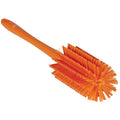 Bottle Brush, Medium, 10 1/4 in L Handle, 6 1/2 in L Brush, Orange, Polypropylene