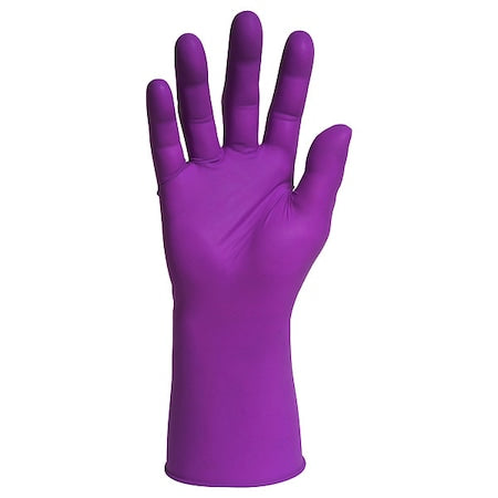 Kimtech Polaris, Disposable Gloves, 7.5 mil Palm, Nitrile, Powder-Free, S, 50 PK, Dark Magenta