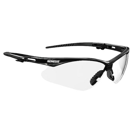 V30 Nemesis, Safety Glasses, Anti-Fog, Clear Lens, Black Frame, Half-Frame
