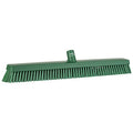 24 in Sweep Face Broom Head, Soft/Stiff Combination, Green
