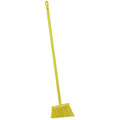 11 3/8 in Sweep Face Angle Broom, Stiff, Yellow