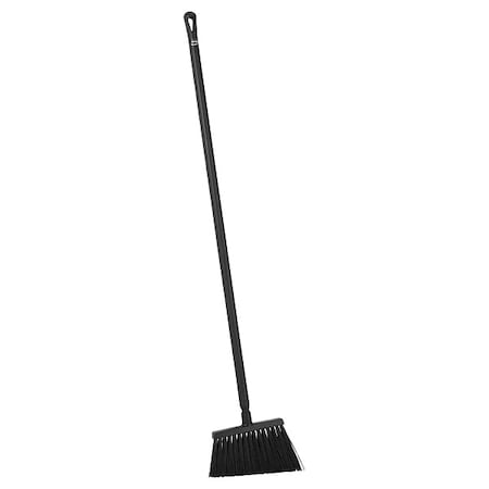 11 3/8 in Sweep Face Angle Broom, Stiff, Black