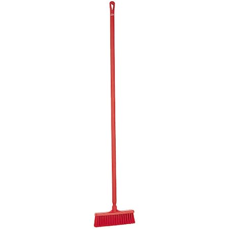 12 in Sweep Face Push Broom, Medium, Red
