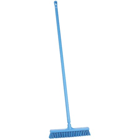 16 in Sweep Face Push Broom, Soft/Stiff Combination, Blue