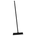 16 in Sweep Face Push Broom, Soft/Stiff Combination, Black