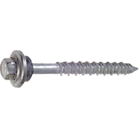 Screw Anchor, 1/4 in Dia., Hex, 1 3/4 in L, Steel Climaseal, 100 PK