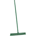 24 in Sweep Face Push Broom, Soft/Stiff Combination, Green