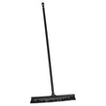 24 in Sweep Face Push Broom, Soft/Stiff Combination, Black