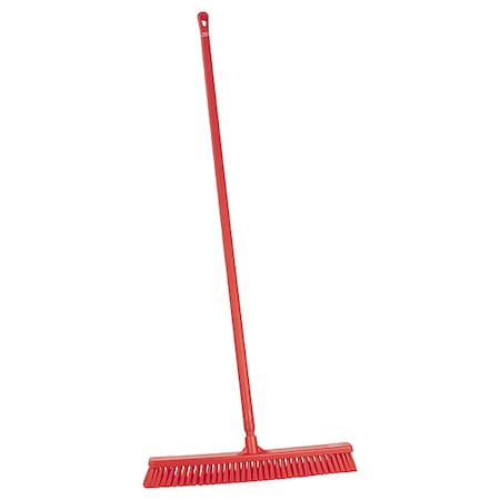24 in Sweep Face Push Broom, Soft, Red