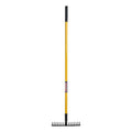 16-1/8 in Steel Not Applicable Garden Level Head Rake, 16 Tines, 61 in L Fiberglass Handle