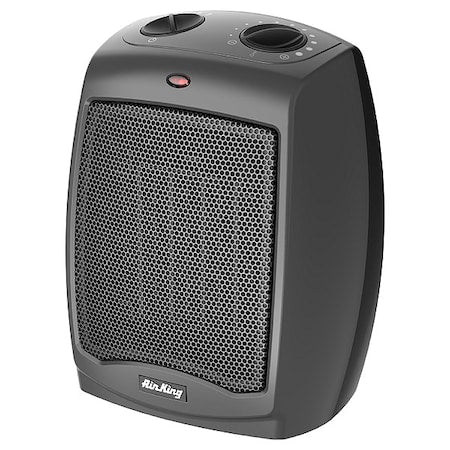 Portable Electric Heater, Gray, 1500 W